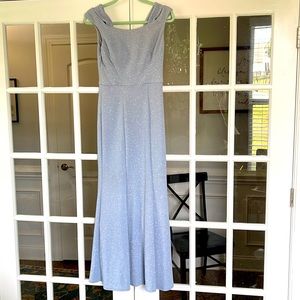 Blue with silver semi formal dress.